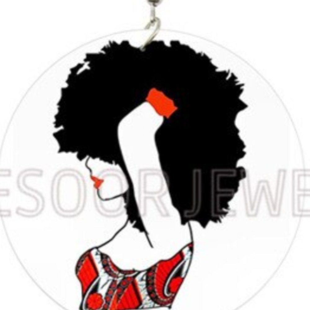 ❤ 4/$15❤  Wooden Print Natural Hair Earrings
